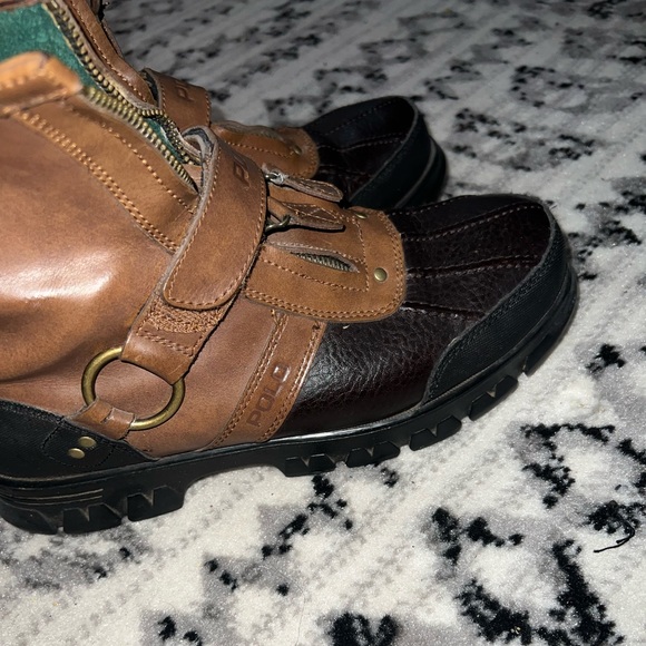 Brown polo boots with the zippers - Picture 3 of 6